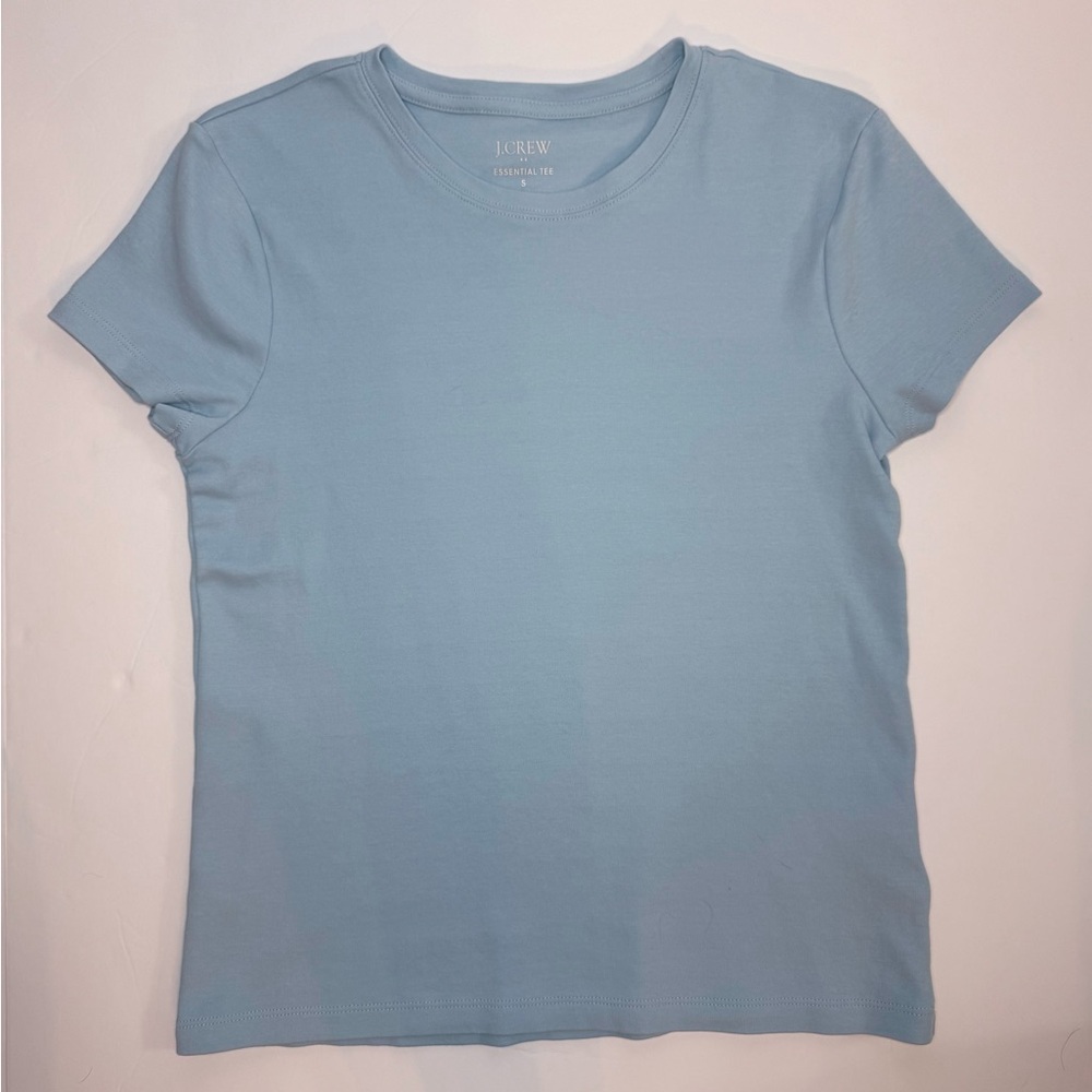 J. Crew Essential Short-Sleeve Crewneck Tee Chateau Blue Size S